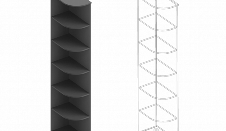 Стеллаж угловой «Стил» 300х500х2100 - фото №1