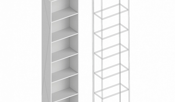 Стеллаж боковой «Сандра» 520х240х2200 - фото №1