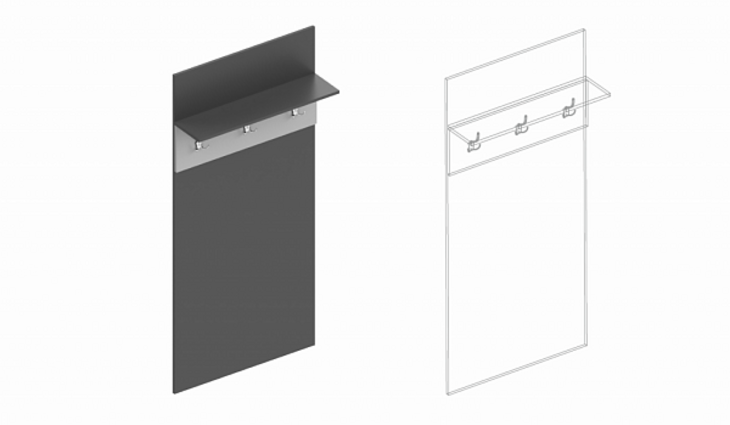 Панель «Вита» под вешалки 800х216х1720 - фото №1