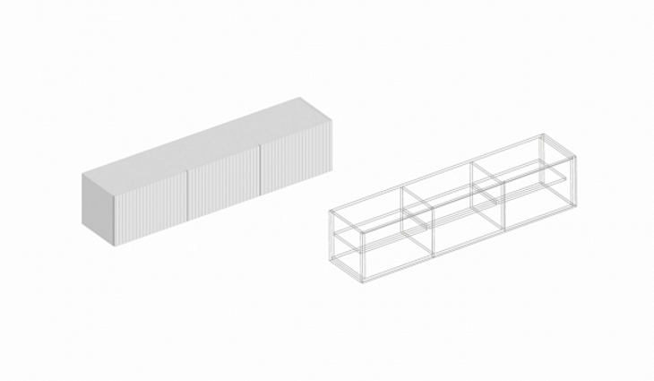 Тумба ТВ «Квинта» 1600х350х350 - фото №3