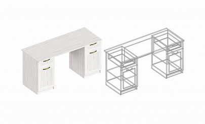 Стол письменный «Александрия» ДА-18 2-х тумбовый 1500х600х760 - фото товара №1